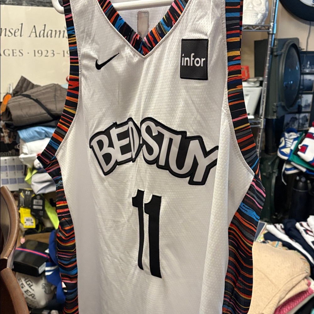 BED-STUY #11 White Basketball Jersey Irving